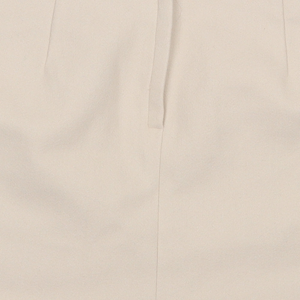 Primark Womens Beige  Polyester A-Line Skirt Size 12   Zip