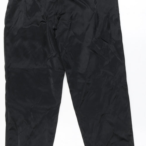 Marks and Spencer Womens Black  Nylon Trousers  Size 12 L26.5 in Regular Zip