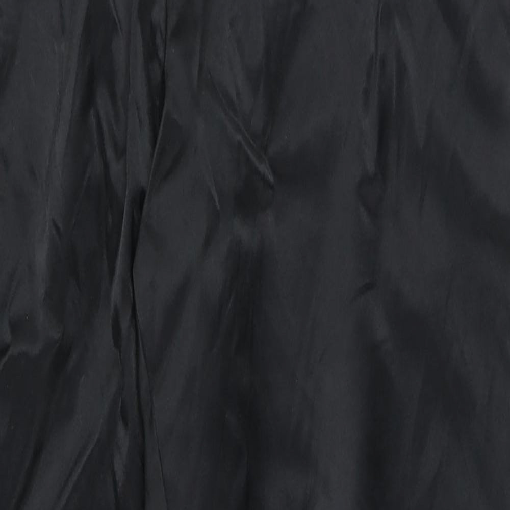 Marks and Spencer Womens Black  Nylon Trousers  Size 12 L26.5 in Regular Zip