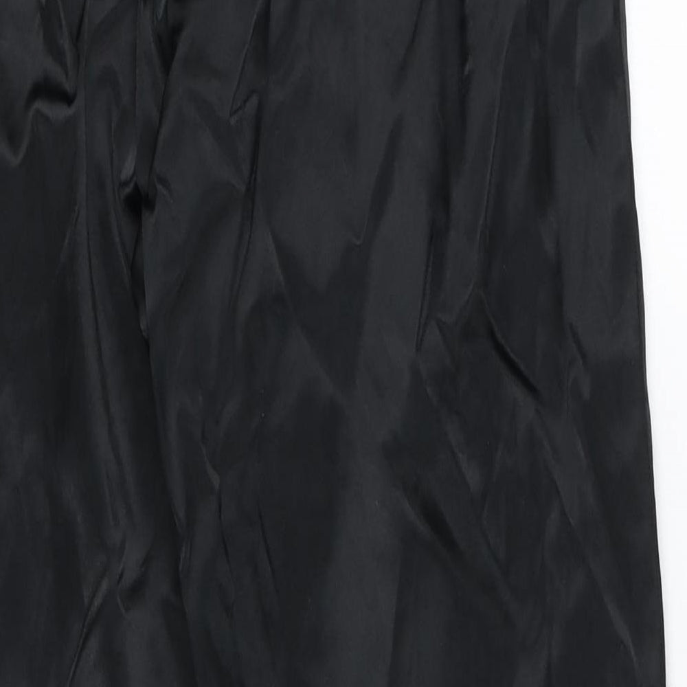 Marks and Spencer Womens Black  Nylon Trousers  Size 12 L26.5 in Regular Zip