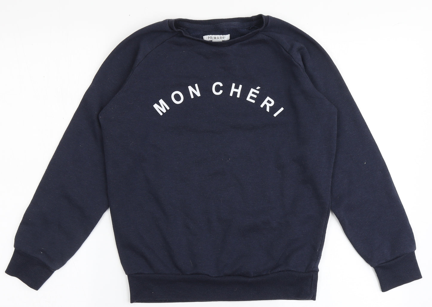 Primark Girls Blue  Polyester Pullover Sweatshirt Size 11-12 Years   - Mon Cheri