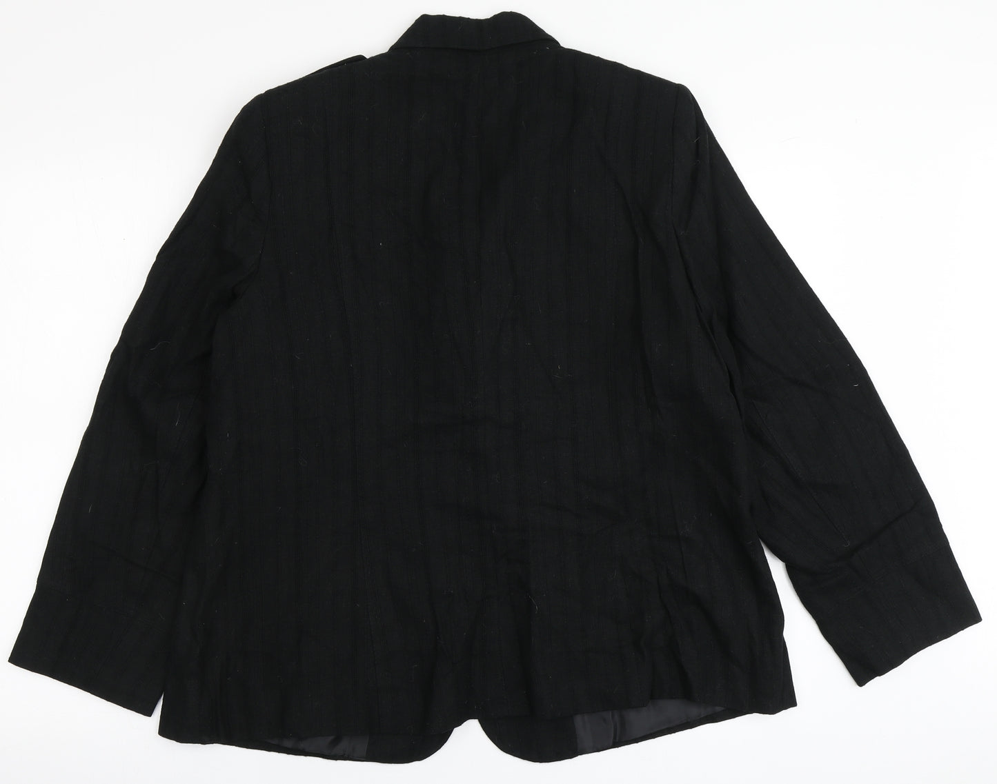 Inspire Womens Black  Viscose Jacket Blazer Size 20