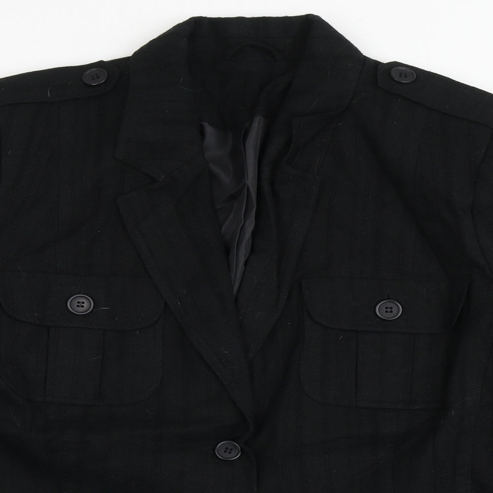 Inspire Womens Black  Viscose Jacket Blazer Size 20