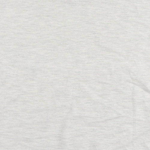 Topshop Womens Grey V-Neck  Polyester Pullover Jumper Size 6