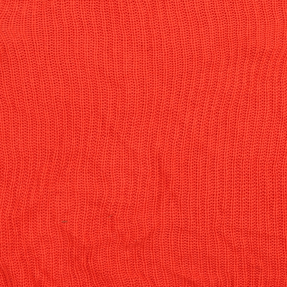 Studio Womens Red Round Neck  Acrylic Pullover Jumper Size 20   - Cold Shoulder