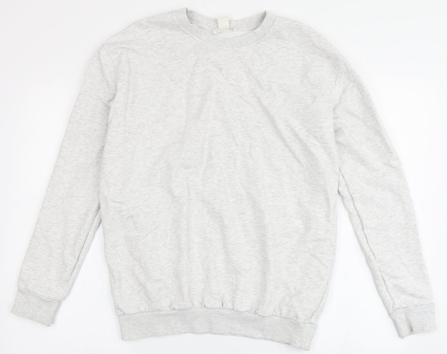 H&M Womens Grey  Cotton Pullover Sweatshirt Size S