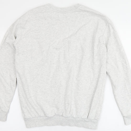 H&M Womens Grey  Cotton Pullover Sweatshirt Size S