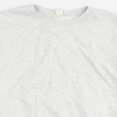 H&M Womens Grey  Cotton Pullover Sweatshirt Size S