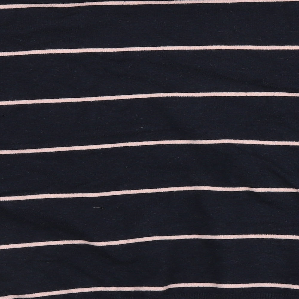 F&F Womens Blue Round Neck Striped Viscose Pullover Jumper Size 12   - Star
