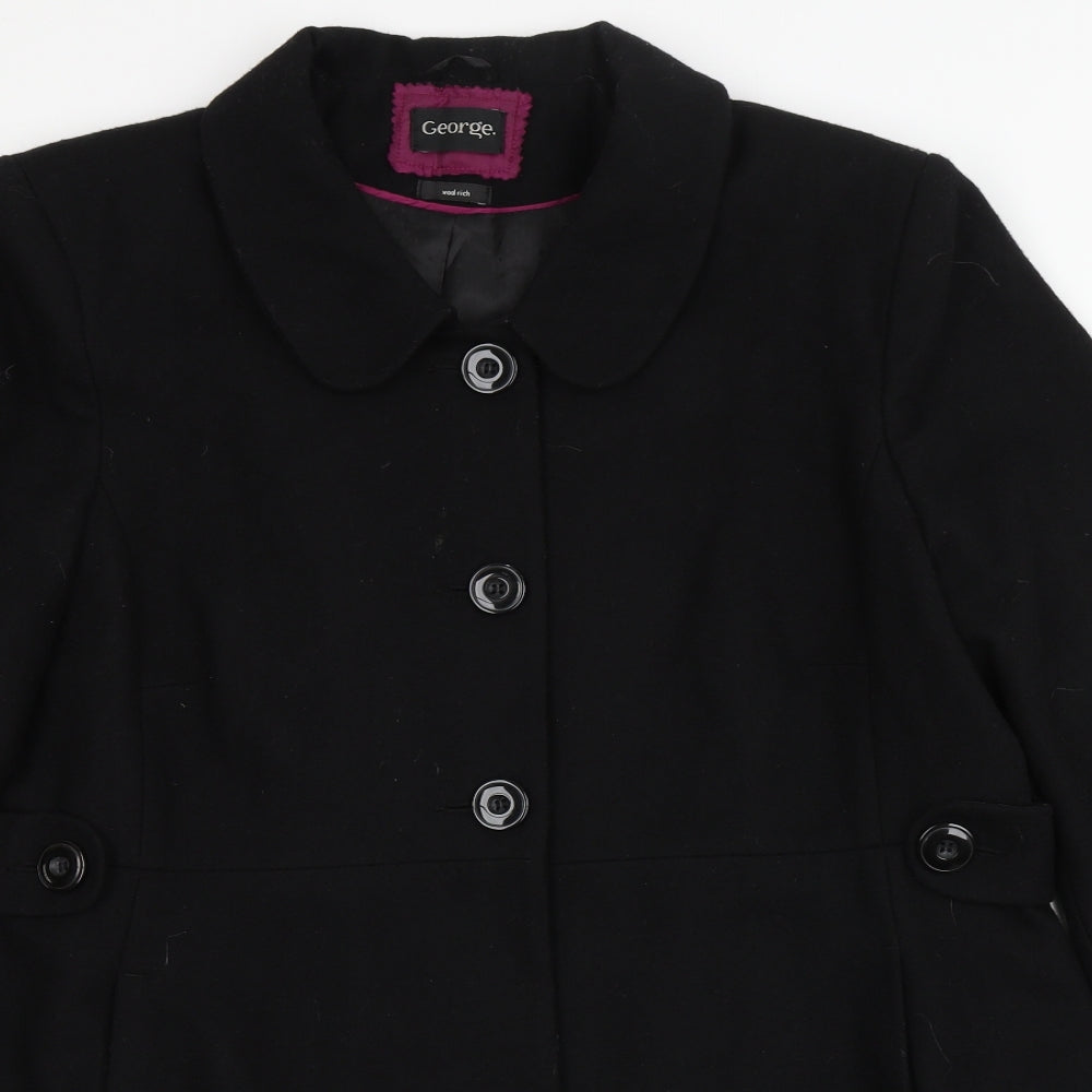 George Womens Black   Pea Coat Coat Size 20  Button