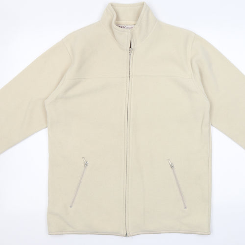 EWM Womens Beige  Polyester Full Zip Hoodie Size S  Zip