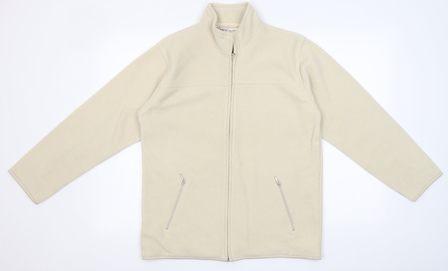 EWM Womens Beige  Polyester Full Zip Hoodie Size S  Zip