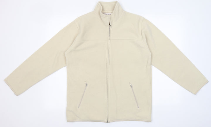 EWM Womens Beige  Polyester Full Zip Hoodie Size S  Zip