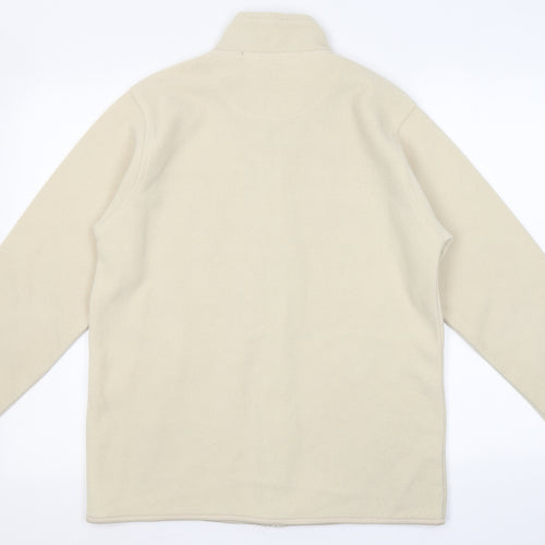 EWM Womens Beige  Polyester Full Zip Hoodie Size S  Zip