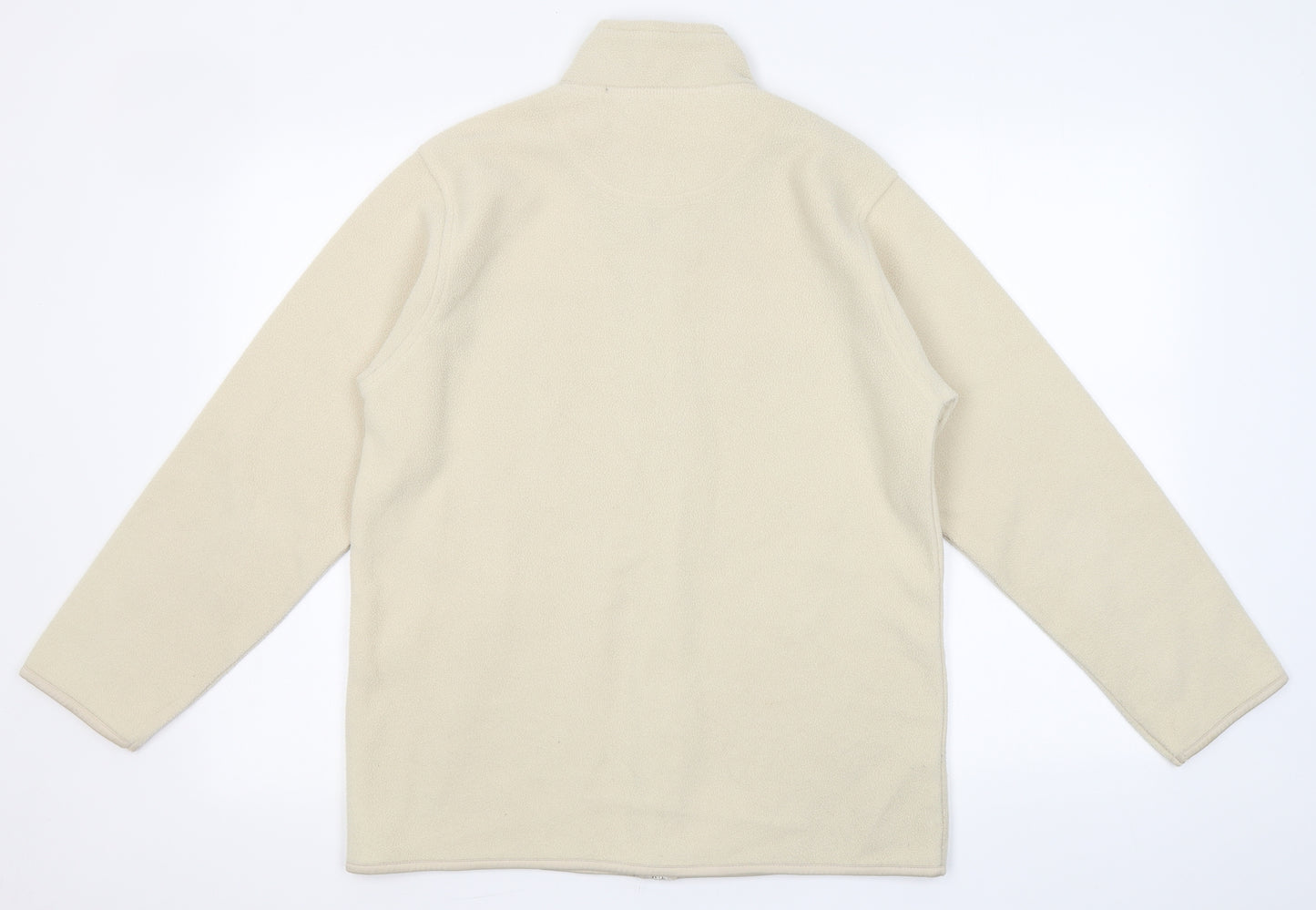 EWM Womens Beige  Polyester Full Zip Hoodie Size S  Zip