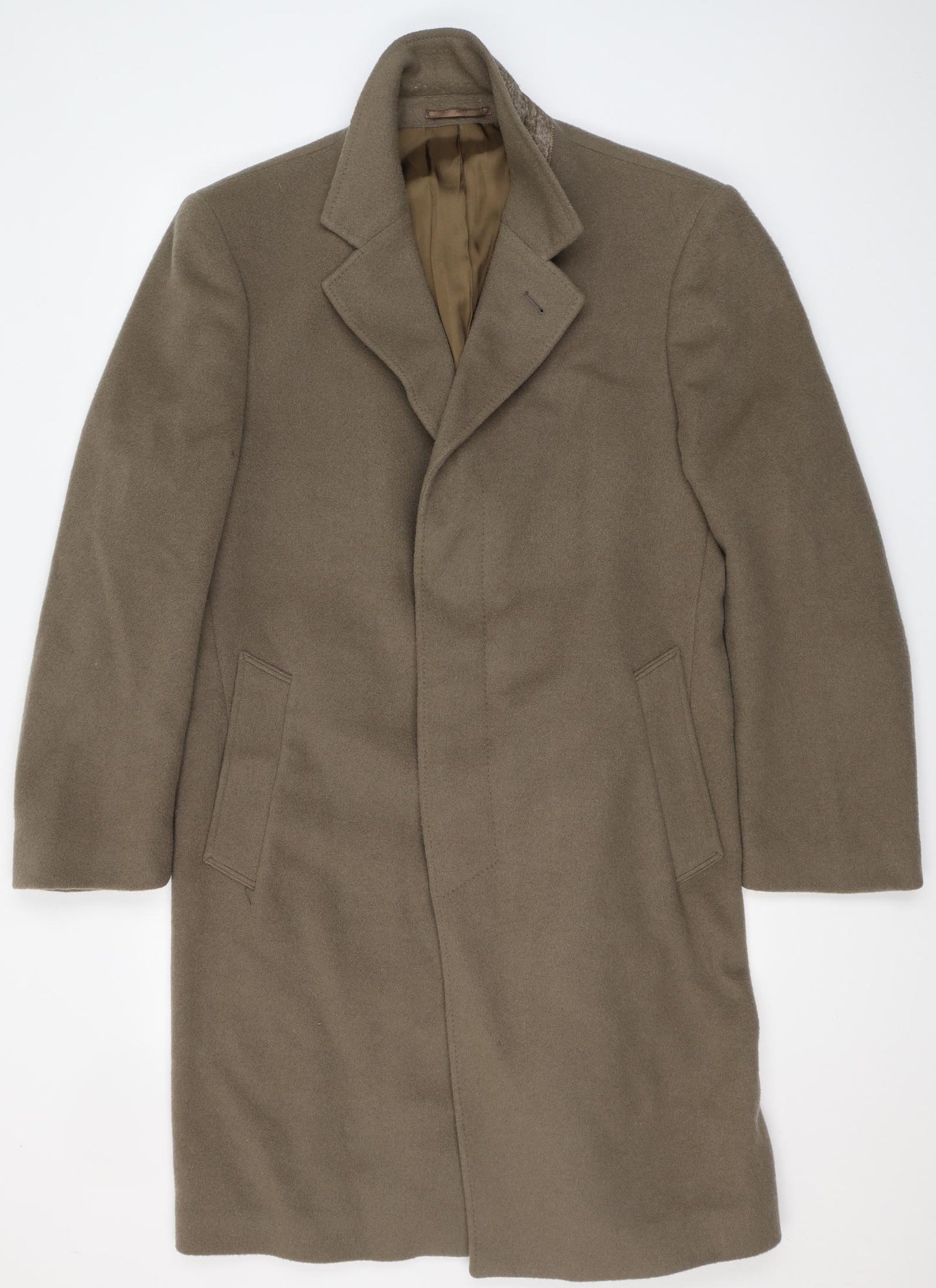 VARTEX Mens Brown   Pea Coat Coat Size L  Button