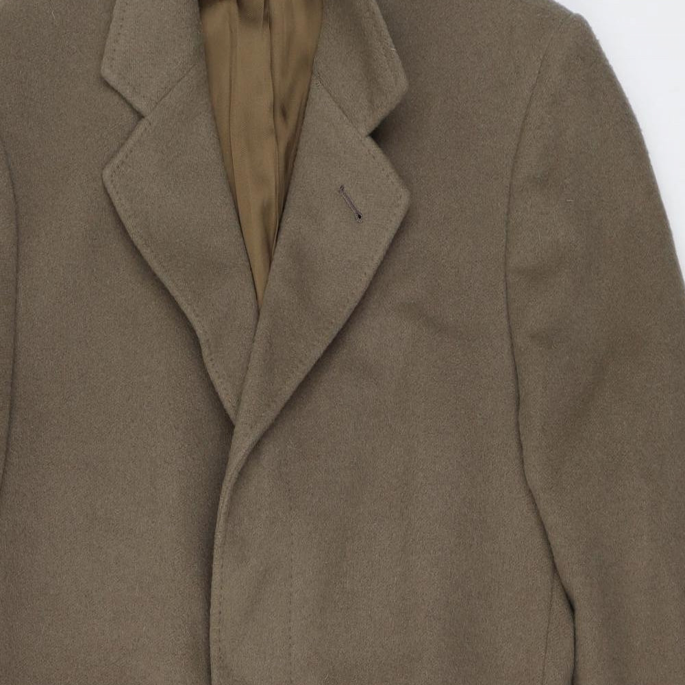 VARTEX Mens Brown   Pea Coat Coat Size L  Button