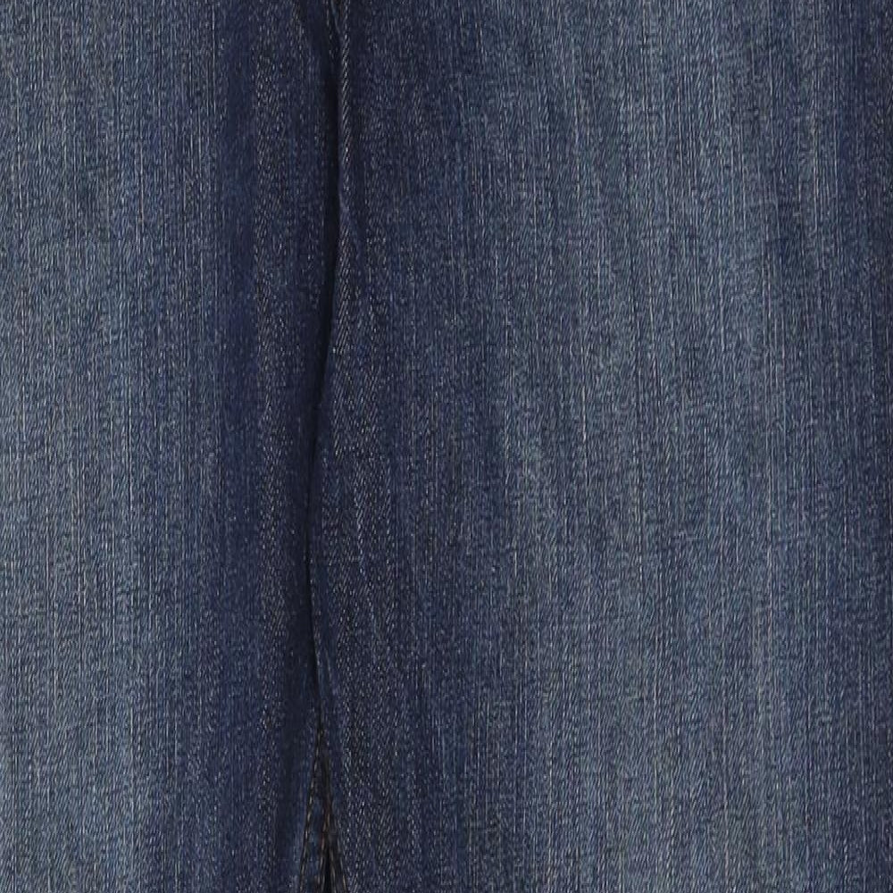 Marks and Spencer Mens Blue  Cotton Straight Jeans Size M L39 in Regular