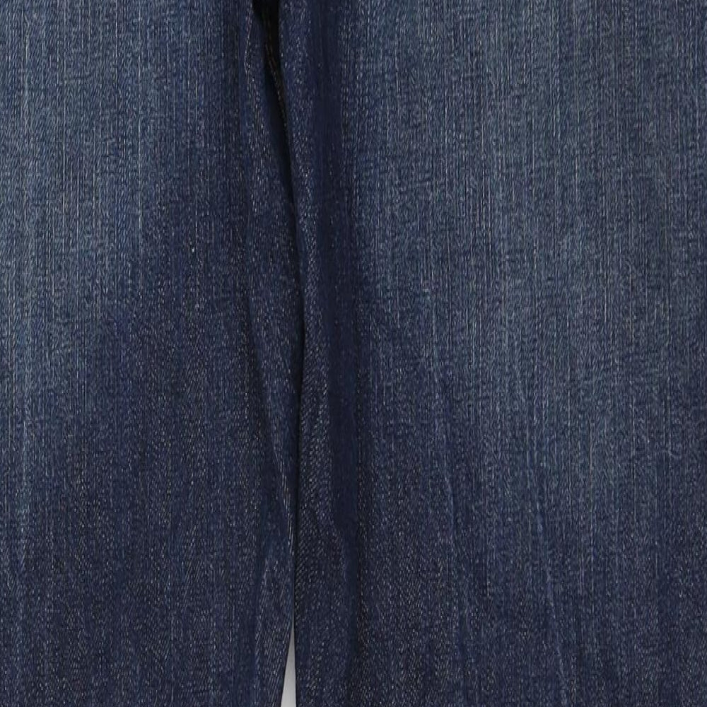 Marks and Spencer Mens Blue  Cotton Straight Jeans Size M L39 in Regular