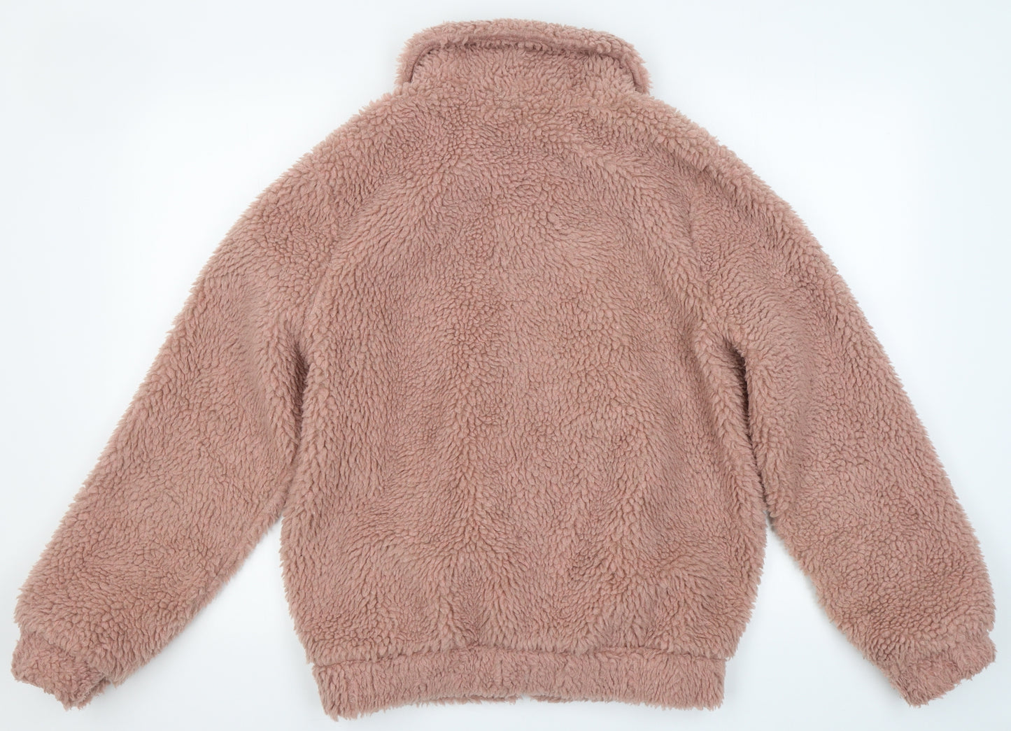 New Look Womens Pink   Anorak Coat Size S  Zip - Fluffy