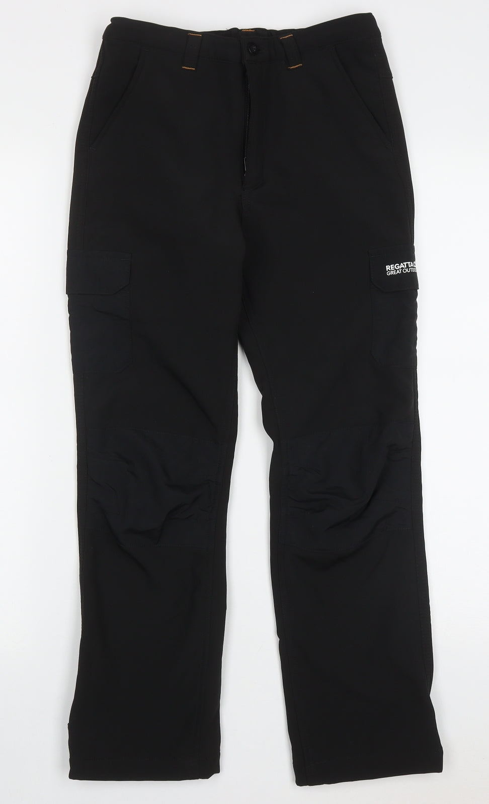 Regatta Boys Black  Polyester Cargo Trousers Size 9 Years  Regular Buckle - Soft Shell