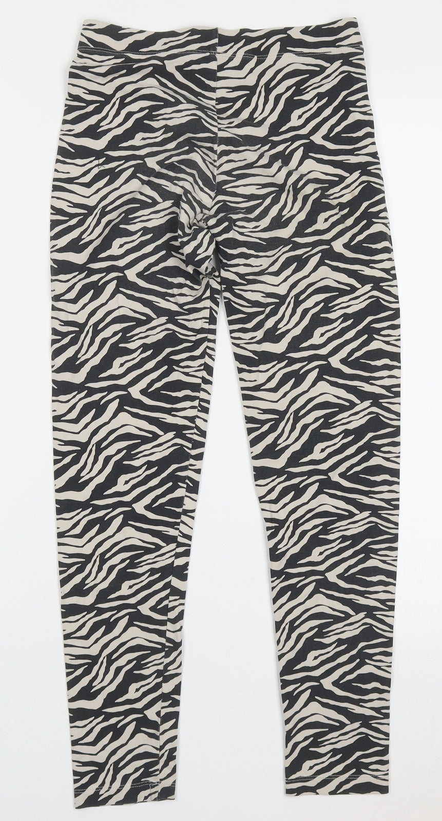 Marks and Spencer Girls Beige Animal Print Cotton Capri Trousers Size 12-13 Years  Regular Pullover