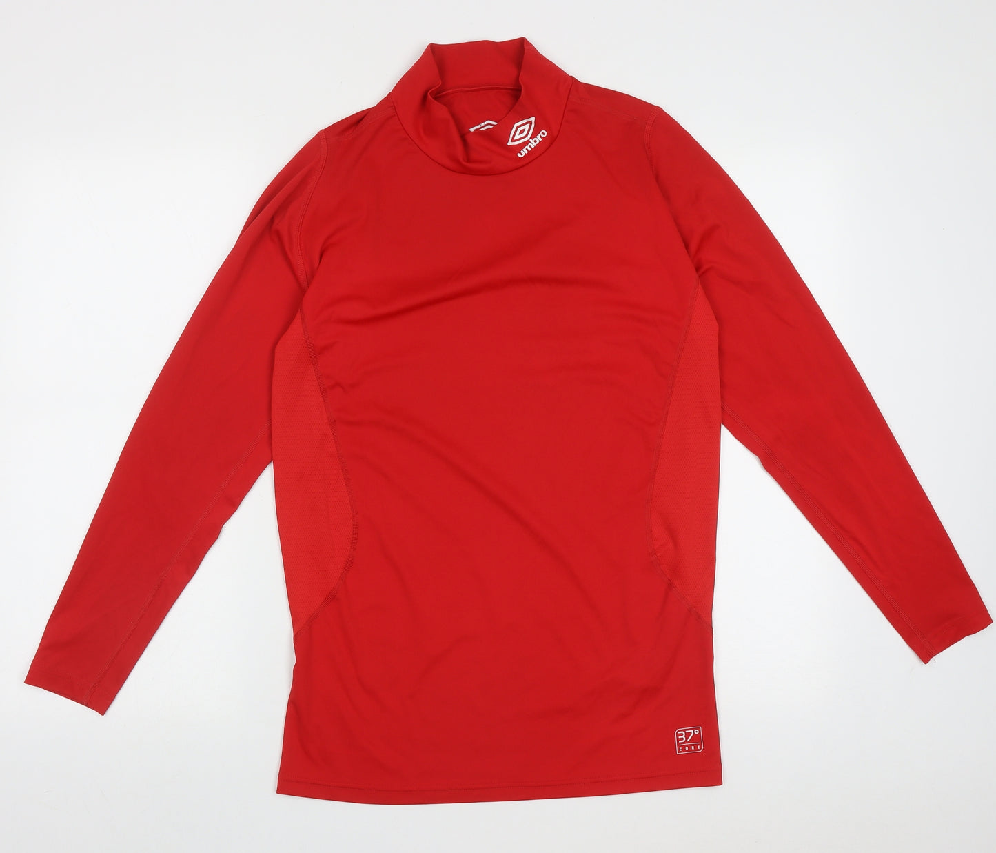 Umbro Mens Red  Polyester Basic Casual Size XL High Neck Pullover - Under Layer