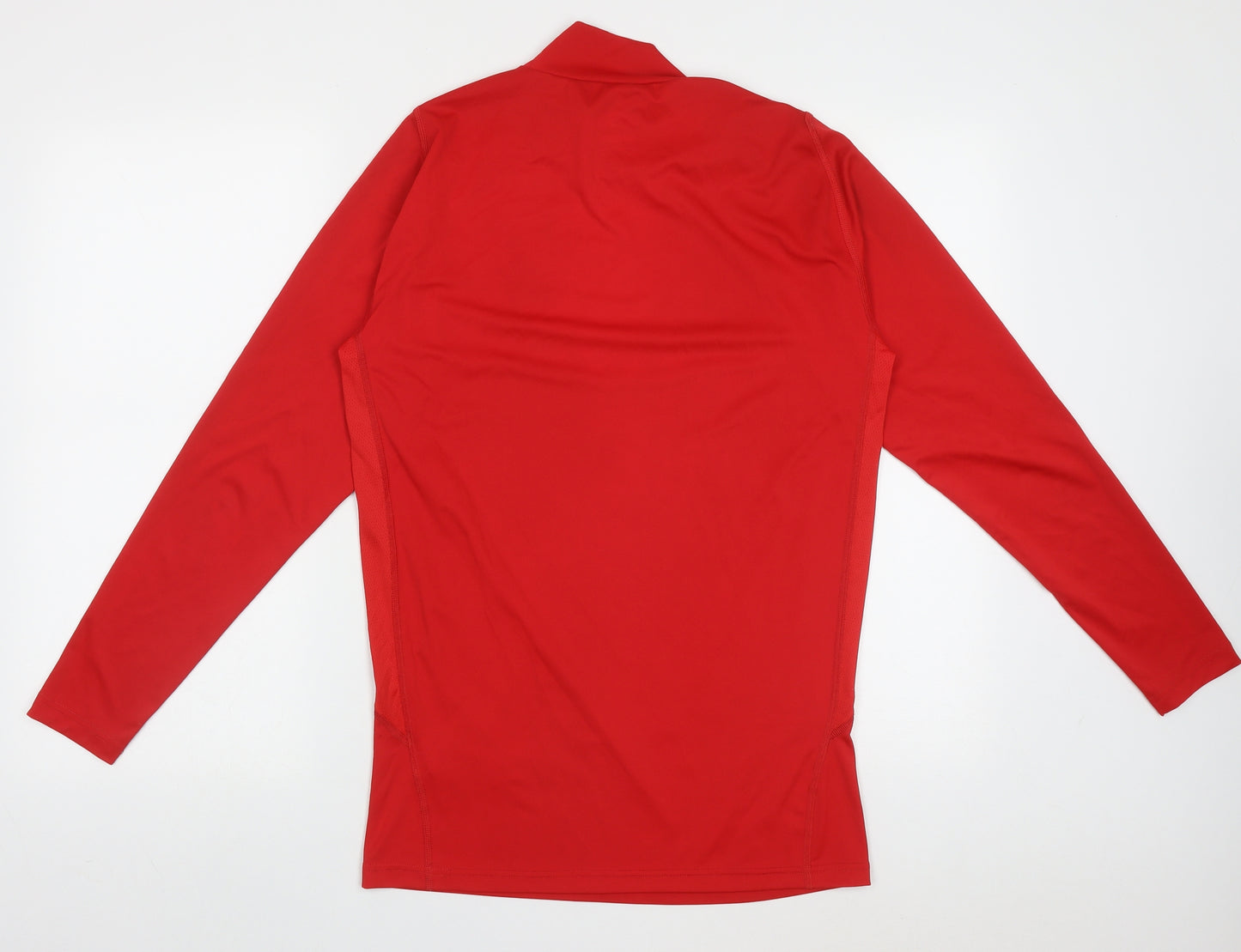 Umbro Mens Red  Polyester Basic Casual Size XL High Neck Pullover - Under Layer