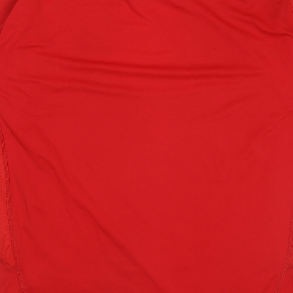 Umbro Mens Red  Polyester Basic Casual Size XL High Neck Pullover - Under Layer