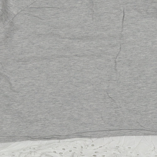 Only Womens Grey  Cotton Pullover Sweatshirt Size S  Pullover