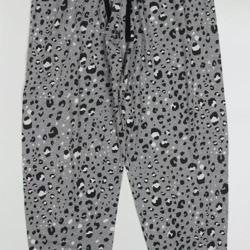 Primark Womens Grey Animal Print Cotton  Pyjama Pants Size XS