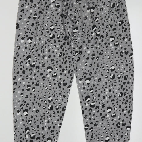 Primark Womens Grey Animal Print Cotton  Pyjama Pants Size XS