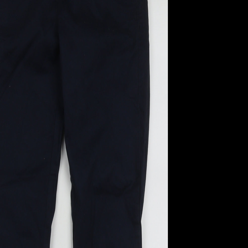 United Colors of Benetton Womens Blue  Cotton Capri Trousers Size 8 L28 in Regular Button