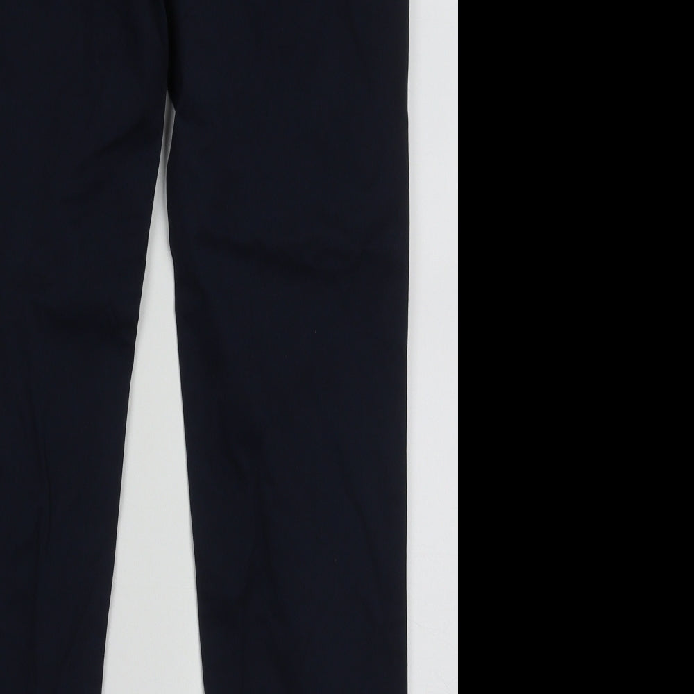 United Colors of Benetton Womens Blue  Cotton Capri Trousers Size 8 L28 in Regular Button