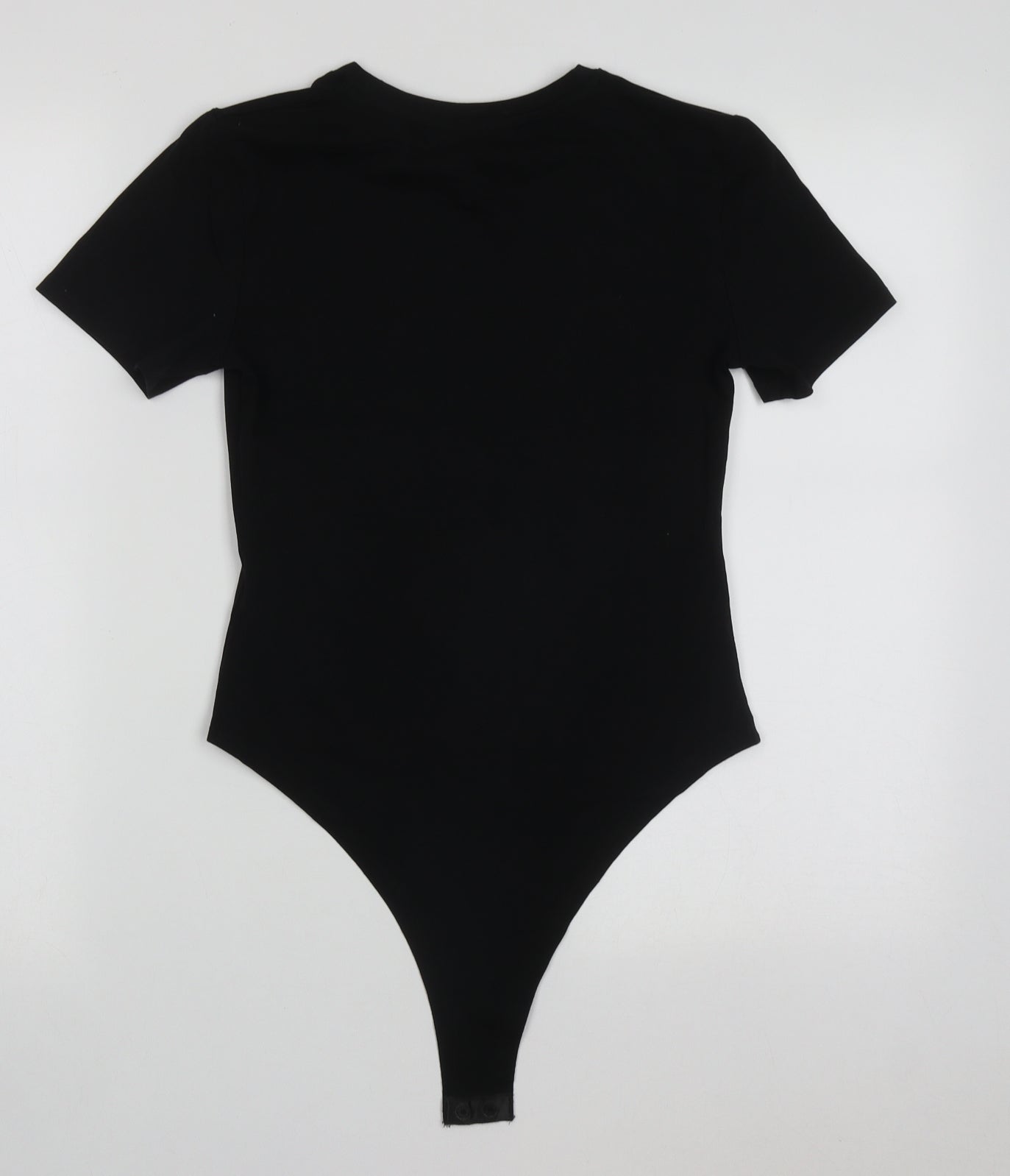 Primark Womens Black  Cotton Bodysuit One-Piece Size 10  Buckle