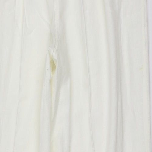 being casual Womens White  Cotton Trousers  Size 18 L30 in Regular