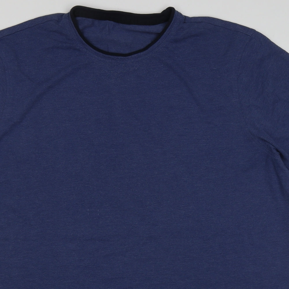 George Mens Blue  Cotton  T-Shirt Size XL Crew Neck