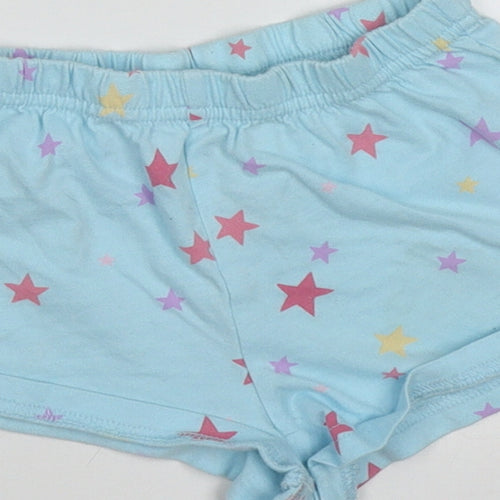 NEXT Girls Blue Geometric Cotton Cami Sleep Shorts Size 3-4 Years  Pullover - star pattern
