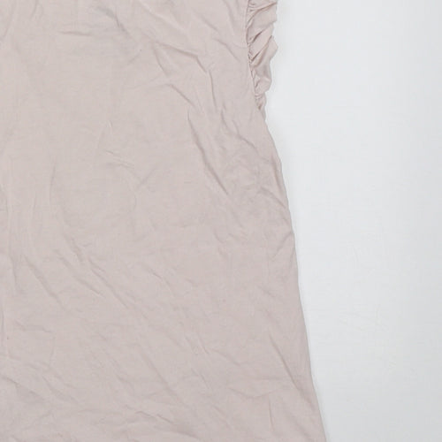 George Girls Pink  Cotton Basic T-Shirt Size 4-5 Years Crew Neck Pullover - protect the animals
