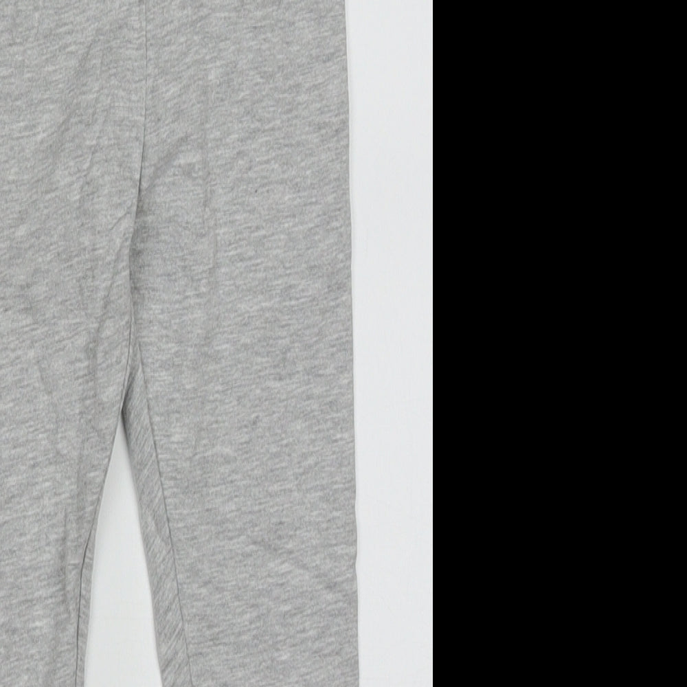 Lily&Dan Girls Grey  Cotton Capri Trousers Size 3-4 Years  Regular Pullover