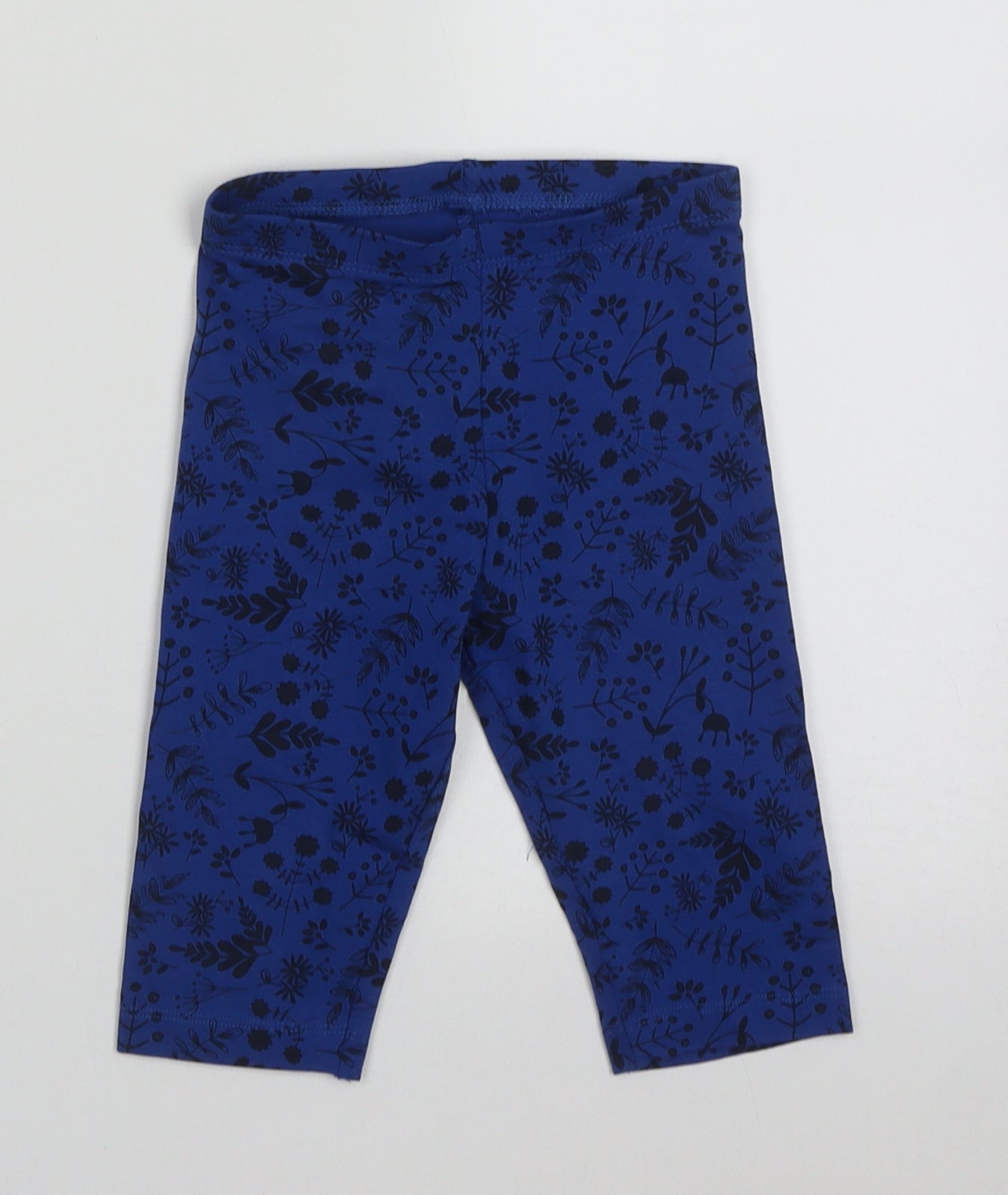 Lupilu Girls Blue Floral Cotton Capri Trousers Size 2-3 Years  Regular Pullover