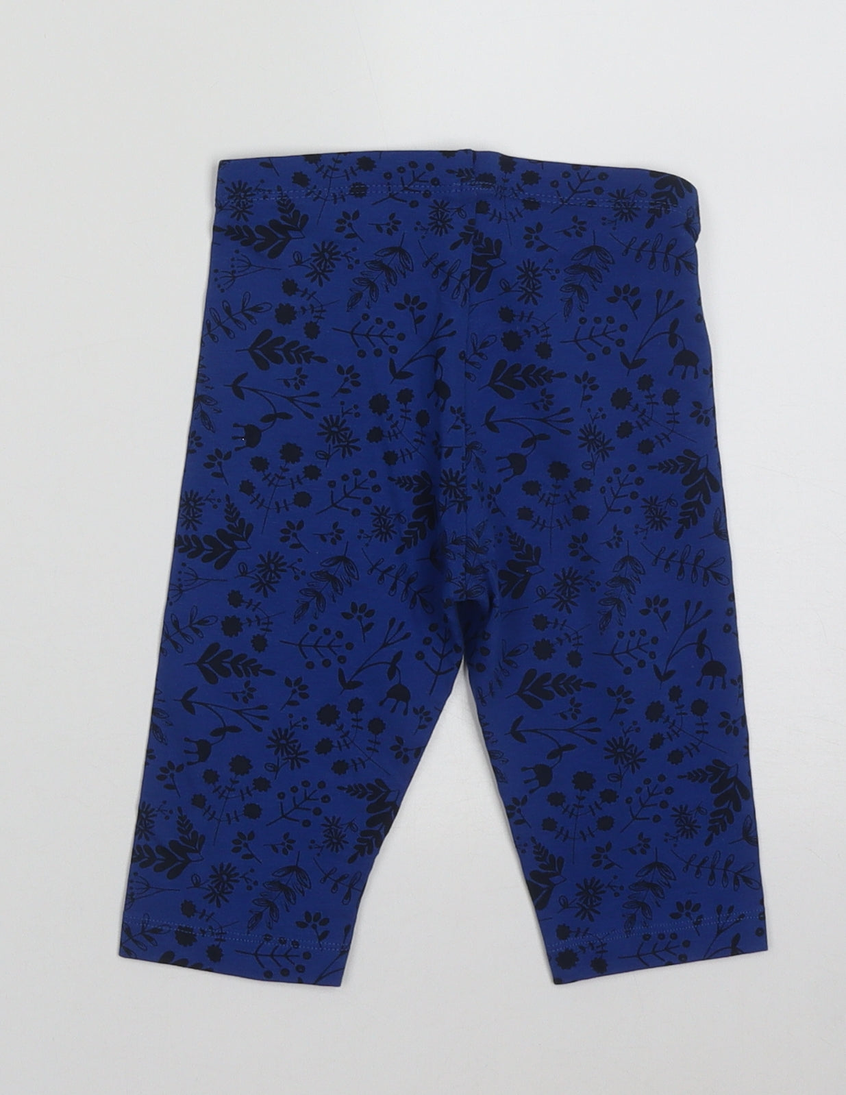 Lupilu Girls Blue Floral Cotton Capri Trousers Size 2-3 Years  Regular Pullover