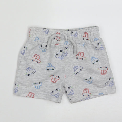 Dunnes Stores Boys Grey Geometric Cotton Shorts Outfit/Set Size 6-9 Months  Tie - Cars