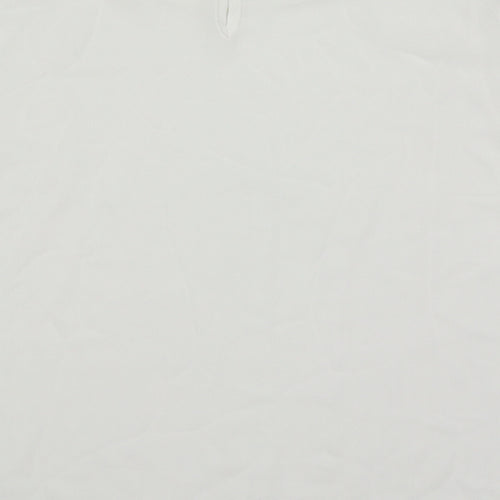 Pieces Womens White  Polyester Basic T-Shirt Size M Crew Neck