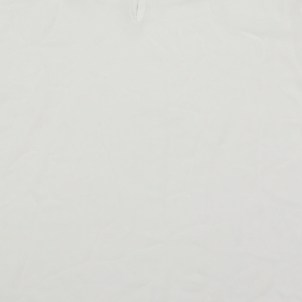 Pieces Womens White  Polyester Basic T-Shirt Size M Crew Neck