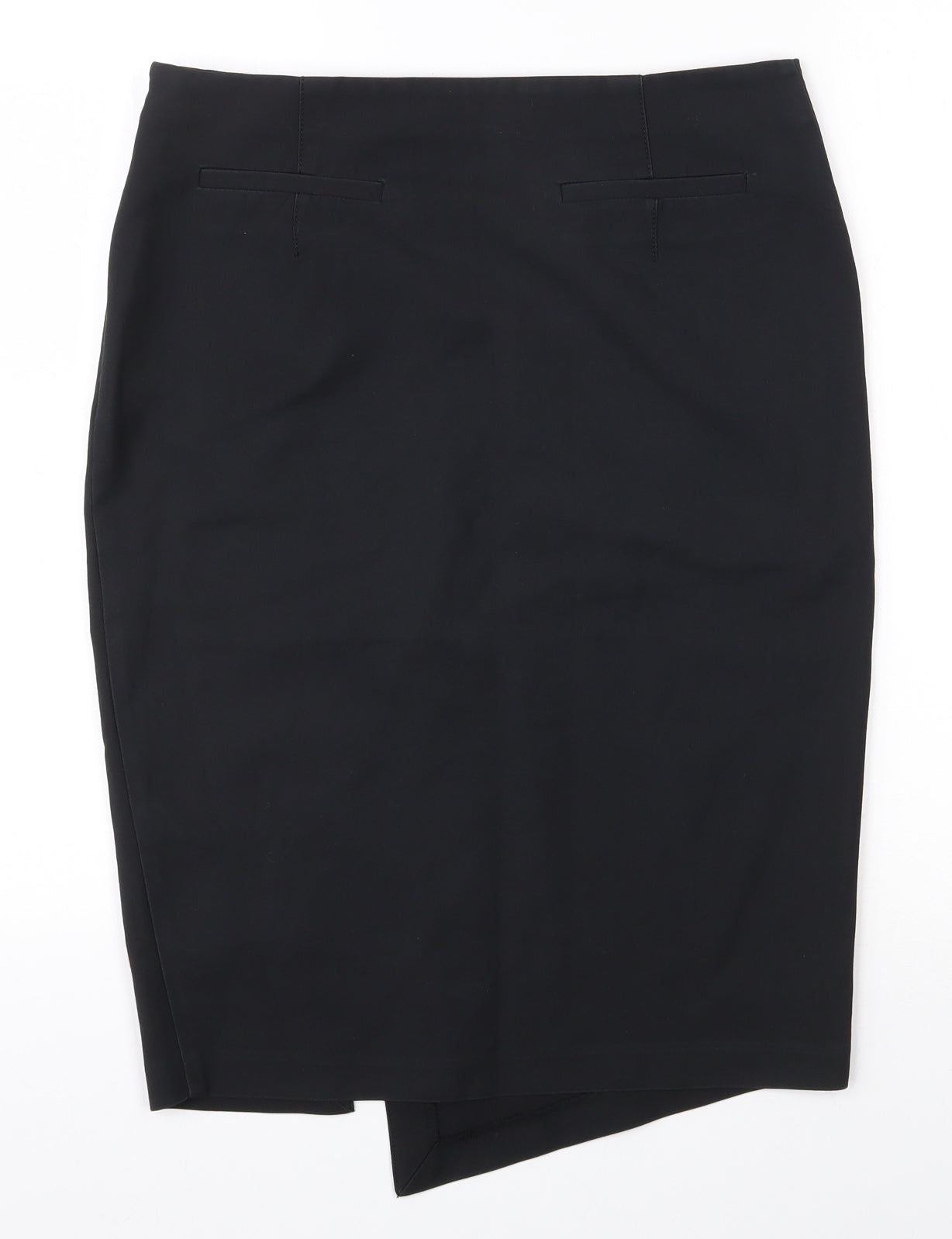 NEXT Womens Black  Cotton Straight & Pencil Skirt Size 10   Zip