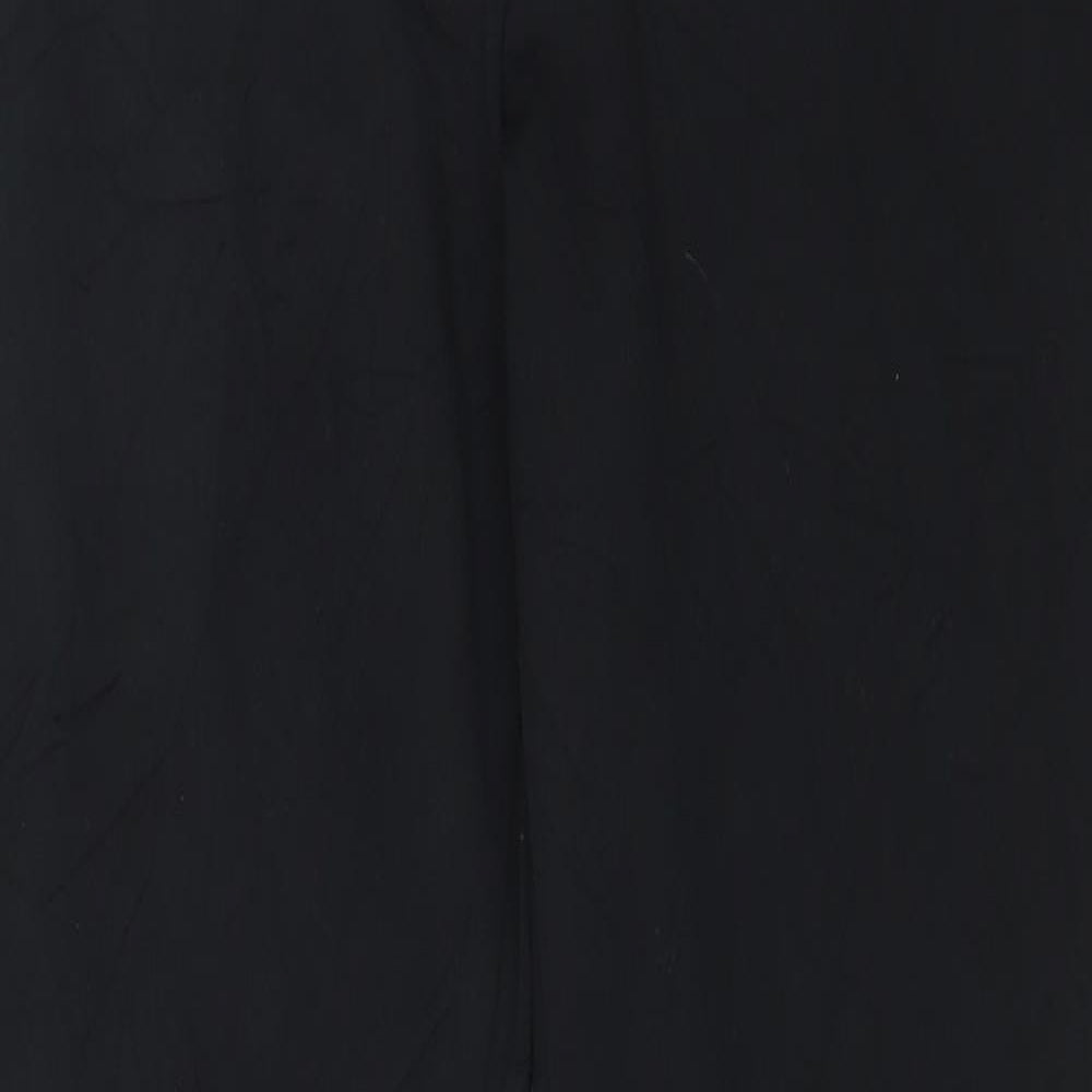 Marks and Spencer Womens Black  Viscose  Trousers Size 10 L30 in Regular Zip
