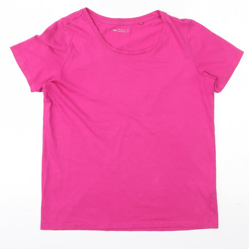 NEXT Womens Pink  100% Cotton Basic T-Shirt Size 6 Round Neck