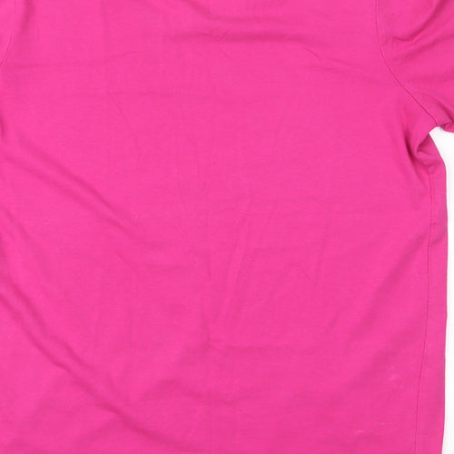 NEXT Womens Pink  100% Cotton Basic T-Shirt Size 6 Round Neck