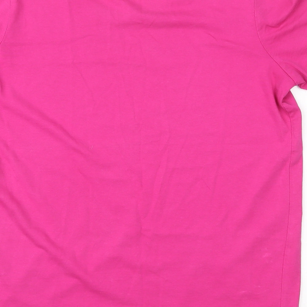 NEXT Womens Pink  100% Cotton Basic T-Shirt Size 6 Round Neck